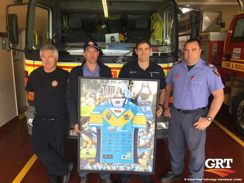 GRT Donates Signed Titans Jersey to Atherton Fire Brigade Charity Appeal