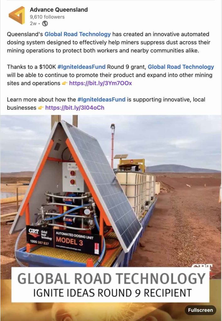 Ignite Ideas Fund Round 9 Recipient: Global Road Technology